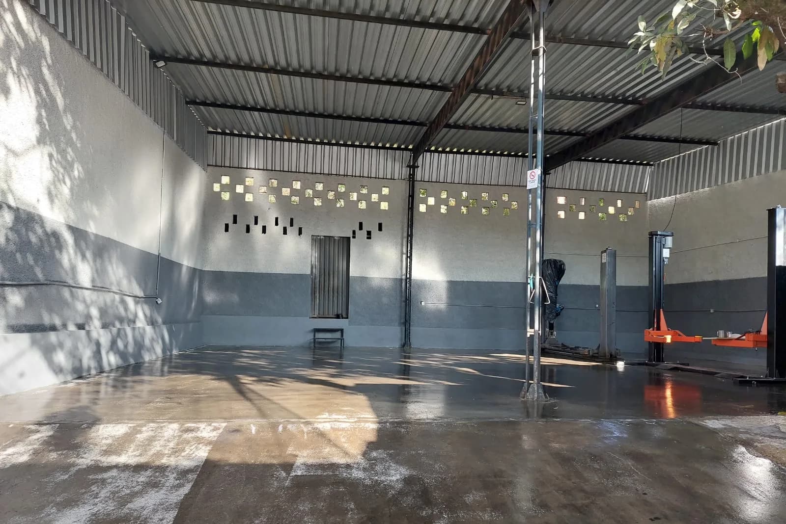 Concreto antes da aplicação, ângulo alternativo
