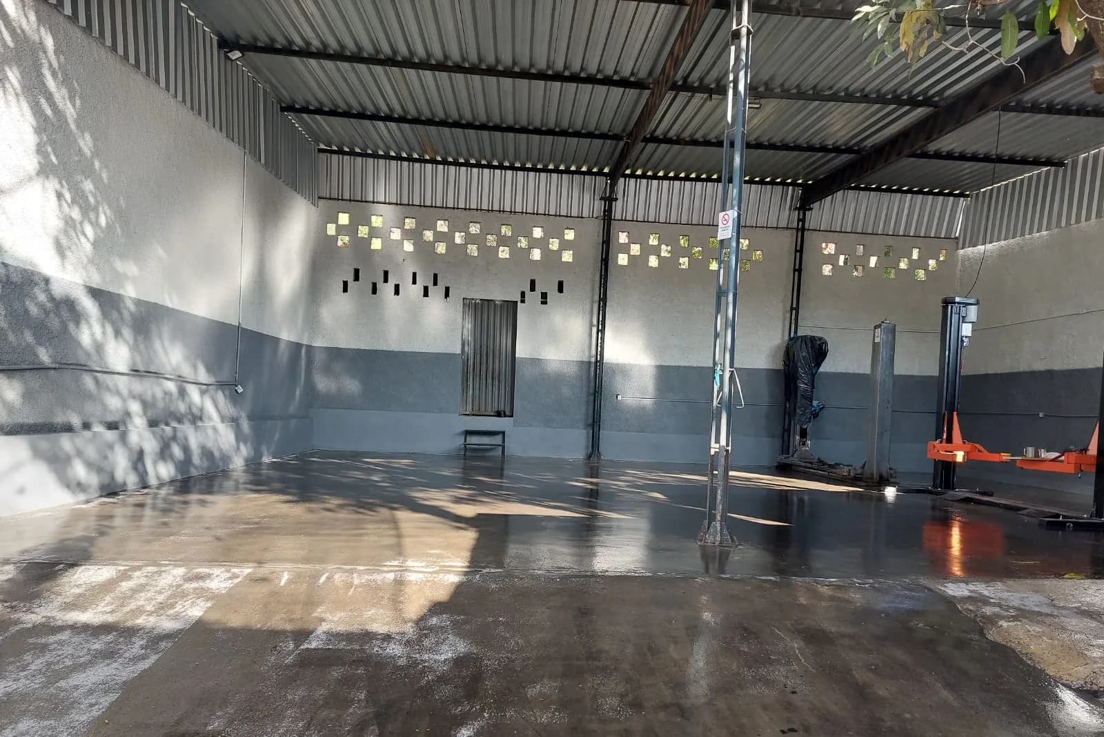 Concreto antes da aplicação, detalhe